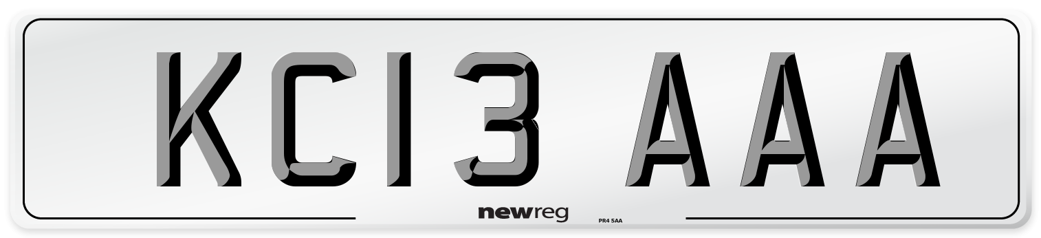 KC13 AAA Number Plate from New Reg